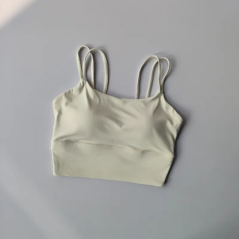 Integrated sports bra with suspender, women's shock-absorbing gathering beauty vest style bra, running Pilates yoga suit