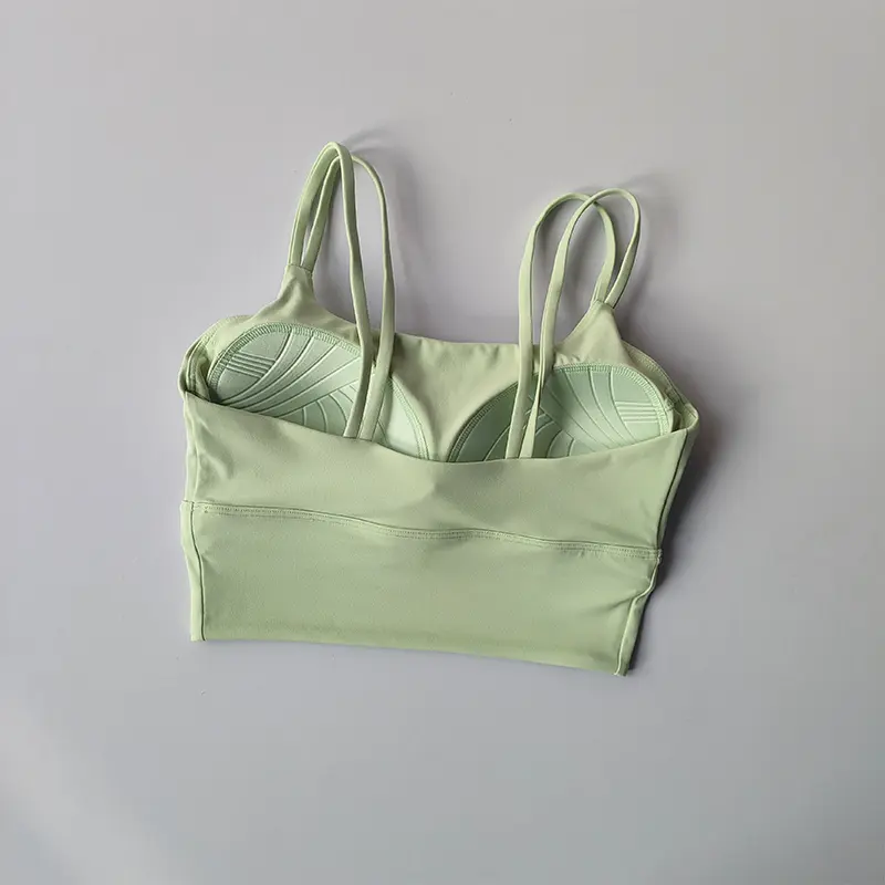 Integrated sports bra with suspender, women's shock-absorbing gathering beauty vest style bra, running Pilates yoga suit