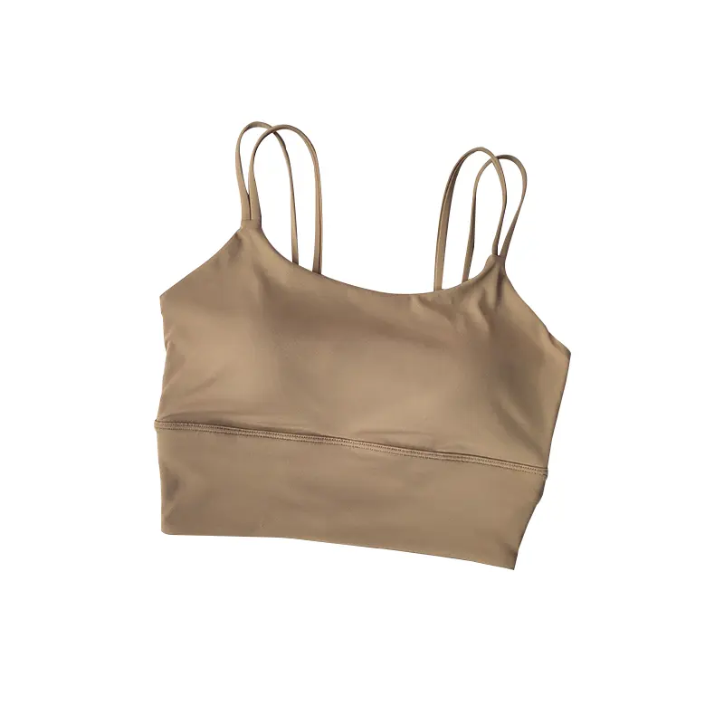 Integrated sports bra with suspender, women's shock-absorbing gathering beauty vest style bra, running Pilates yoga suit