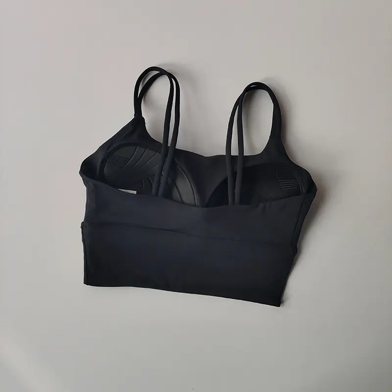 Integrated sports bra with suspender, women's shock-absorbing gathering beauty vest style bra, running Pilates yoga suit