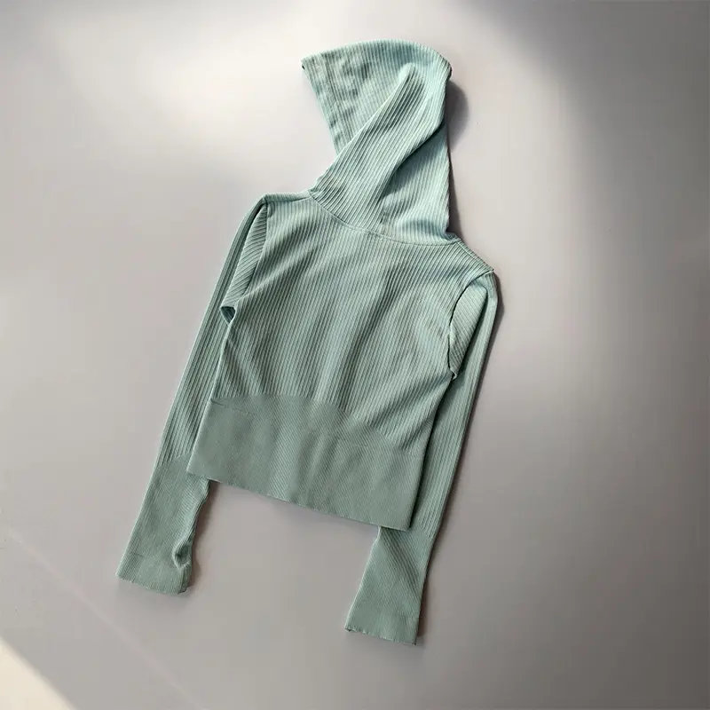 Double Hooded Tight Fitting Sports Jacket Shirts Women Running Training Yoga Suit Long Sleeved Zipper Cardigan Pilates Top Coat