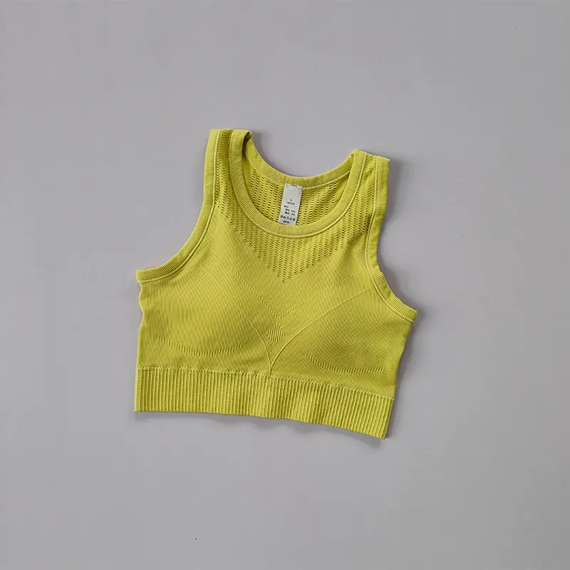 High Strength All-in-one Sports Underwear Women's Shockproof Gym Yoga Fitness Bra with Hollowed Out Back Tank Top Style
