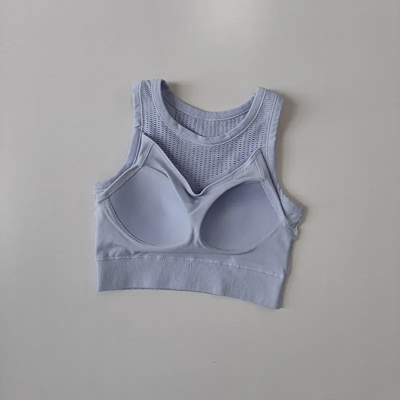 High Strength All-in-one Sports Underwear Women's Shockproof Gym Yoga Fitness Bra with Hollowed Out Back Tank Top Style