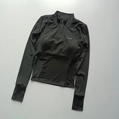 Sport Fitness Women Long Sleeve Half Zipper Outfits Yoga Gym Running Workout Crop Top T-Shirts Camisole Clothing Wear Coat