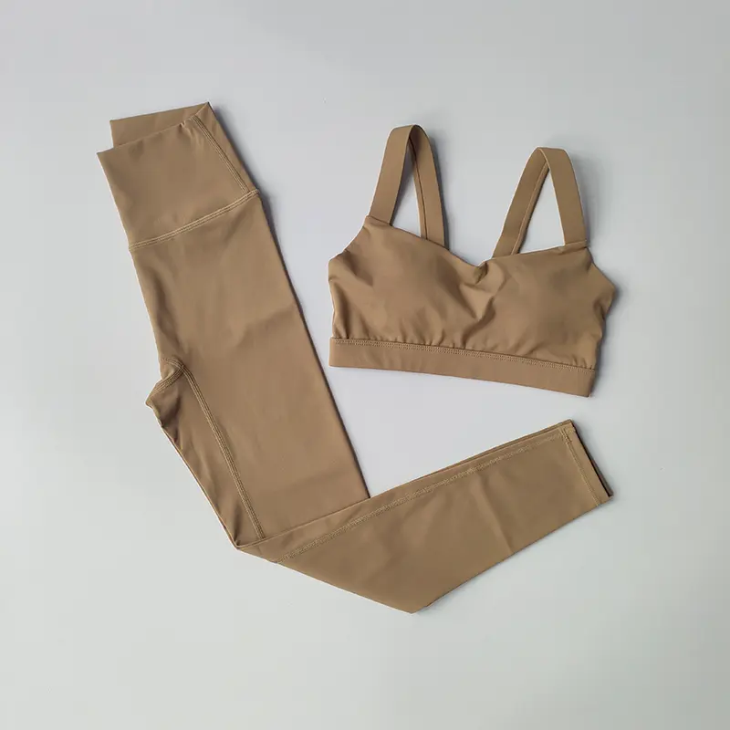 2PCS Yoga Set Women Fitness Suit Set Sports Bras High Waisted Running Suit Fast Drying Leggings Advanced Fitness Suit