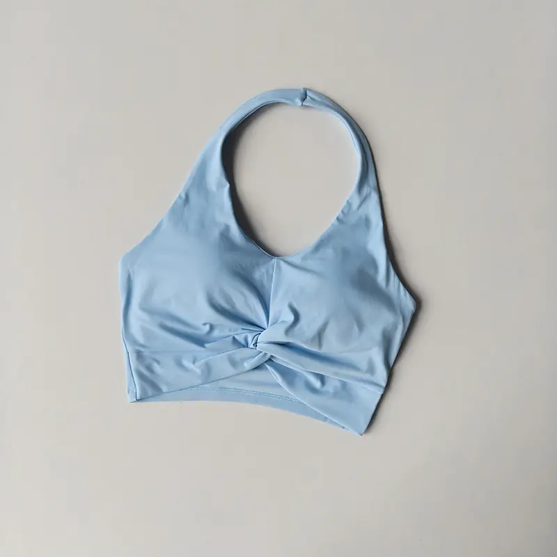 Neck Halter Sports Underwear Beauty Back Integrated Yoga Vest Women Gather to Train Fitness Shock-proof Pilates Running Bra