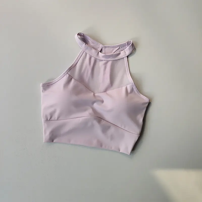 Shockproof Yoga Vest Hollow Beautiful Back Quick-drying Sports Underwear Integrated Shock-proof Running Fitness Bra Crop Tops