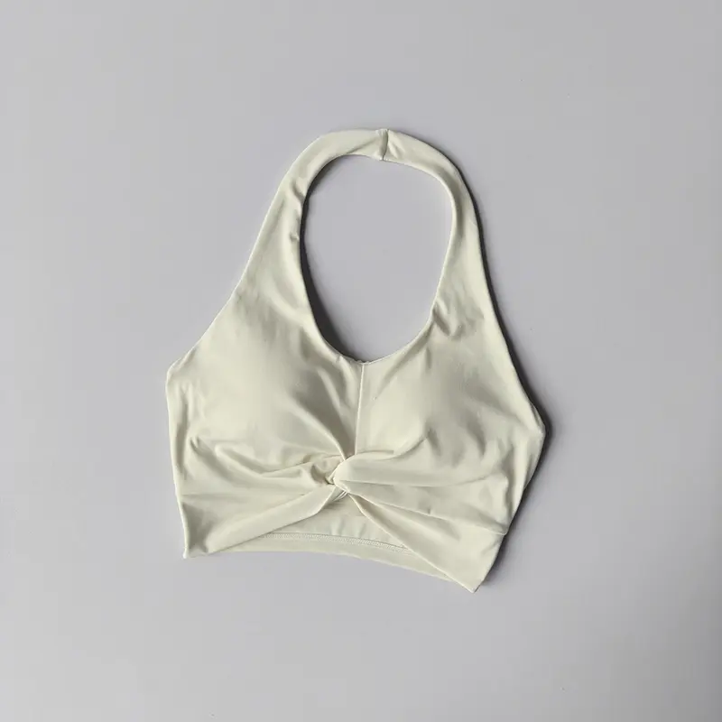 Neck Halter Sports Underwear Beauty Back Integrated Yoga Vest Women Gather to Train Fitness Shock-proof Pilates Running Bra