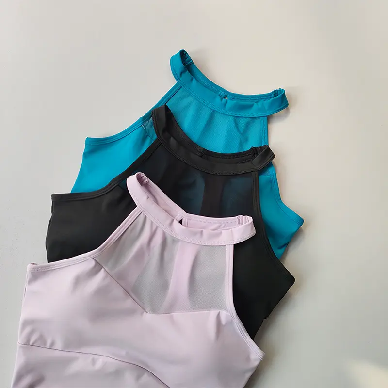 Shockproof Yoga Vest Hollow Beautiful Back Quick-drying Sports Underwear Integrated Shock-proof Running Fitness Bra Crop Tops