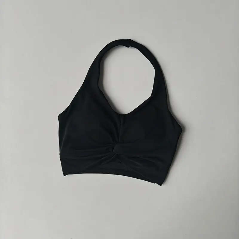 Neck Halter Sports Underwear Beauty Back Integrated Yoga Vest Women Gather to Train Fitness Shock-proof Pilates Running Bra