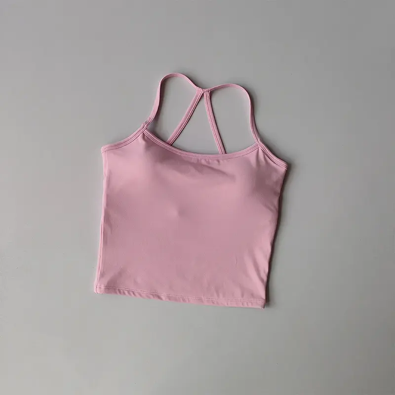 New Yoga Suit Vest for Women with Chest Pads Thin Strap Yoga Fitness Pilates Bra Running Professional Training Underwear