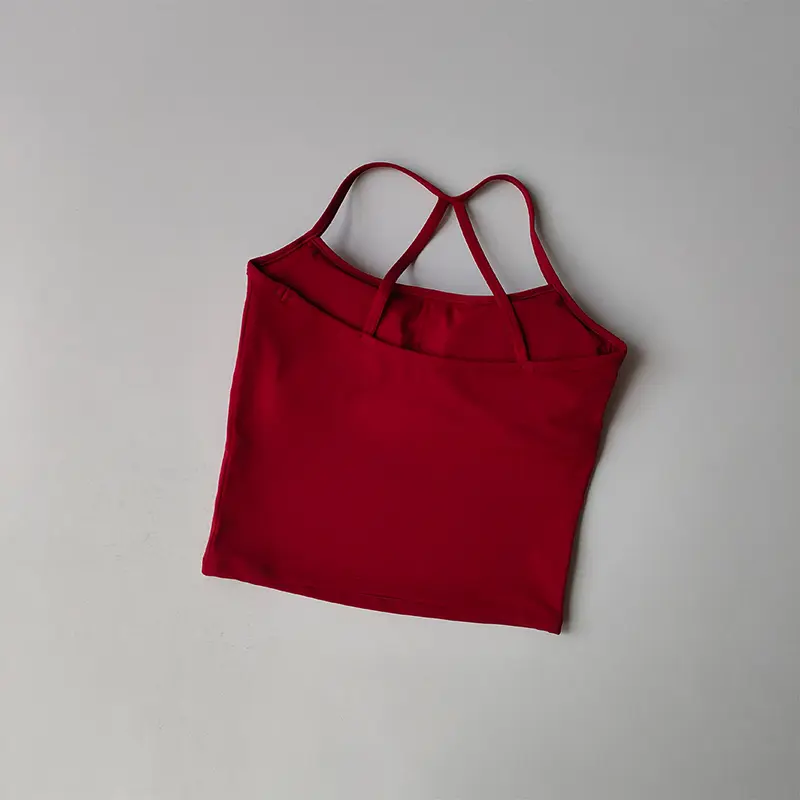 New Yoga Suit Vest for Women with Chest Pads Thin Strap Yoga Fitness Pilates Bra Running Professional Training Underwear
