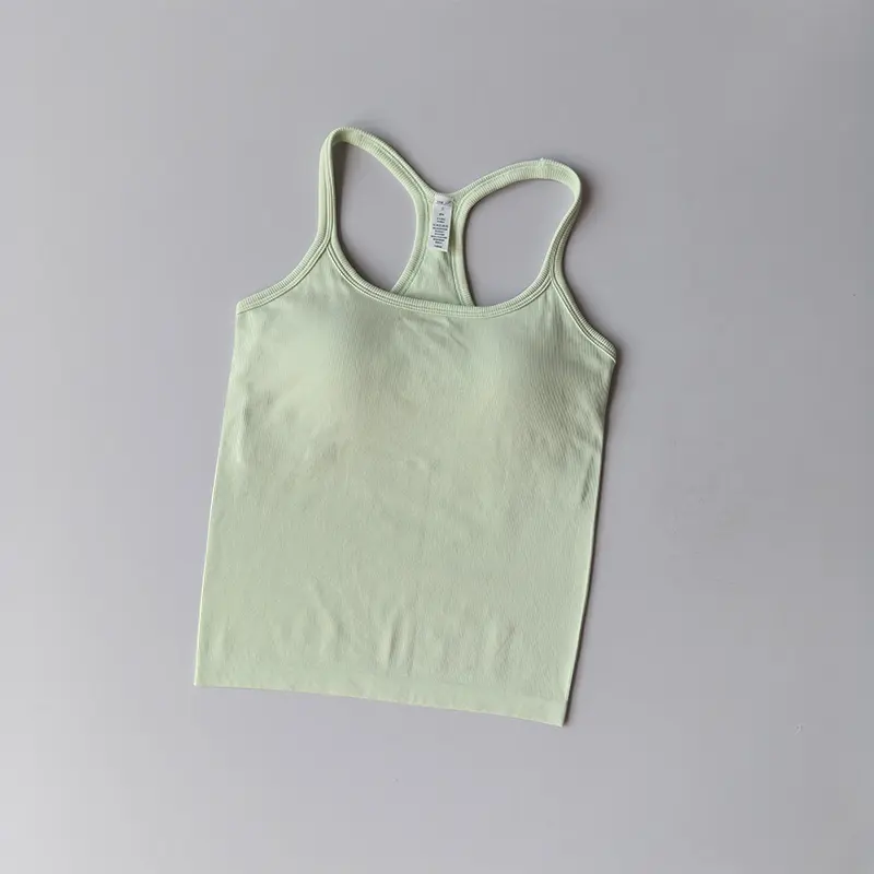 Yoga Suit Sports Underwear Women Shockproof Gathering Fitness Small Suspender I-shaped Slim Running Outside Wearing Pilates Vest