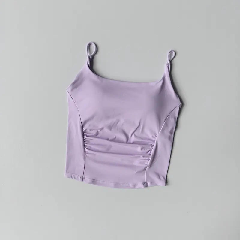 Yoga Vest Gym Women's One-piece Cup Small Suspender Shock-proof Gathering Sports Underwear Fitness Beauty Bra Yoga Suit Summer