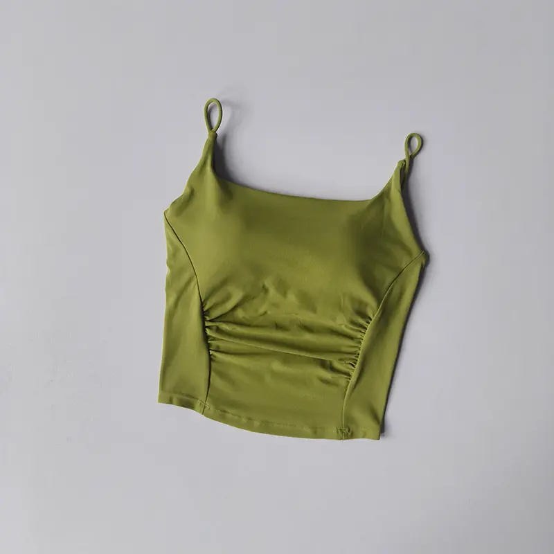 Yoga Vest Gym Women's One-piece Cup Small Suspender Shock-proof Gathering Sports Underwear Fitness Beauty Bra Yoga Suit Summer