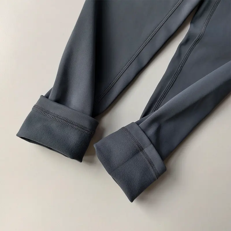Autumn Winter Velvet Warm High Waisted Hip Lifting Sports Pants High Elasticity Quick Drying Fitness Pant Leggings External Wear