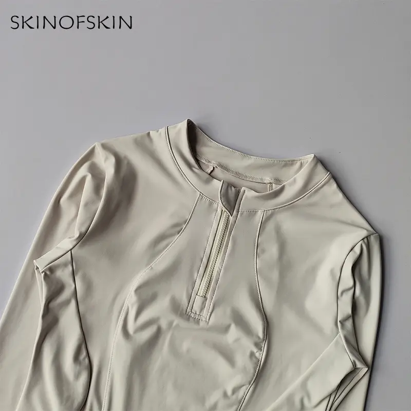 Fitness Top Women's Autumn Elastic Half Zipper Slimming Quick Drying Sports T-shirt Running Fitness Yoga Clothing Long Sleeves