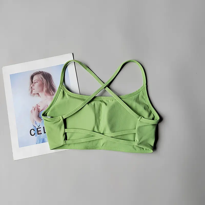 Solid Color Soft High Strength Women Fitness Bra Tight Sport Top Gym Top Training Gym Yoga Underwear Tight With Chest Pad Suit