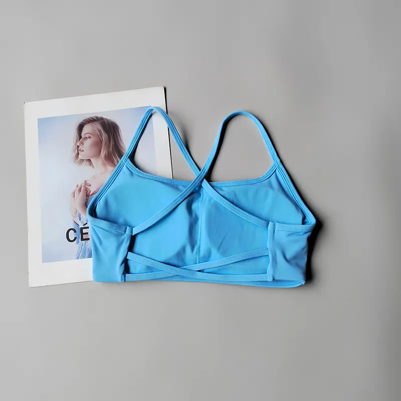 Solid Color Soft High Strength Women Fitness Bra Tight Sport Top Gym Top Training Gym Yoga Underwear Tight With Chest Pad Suit