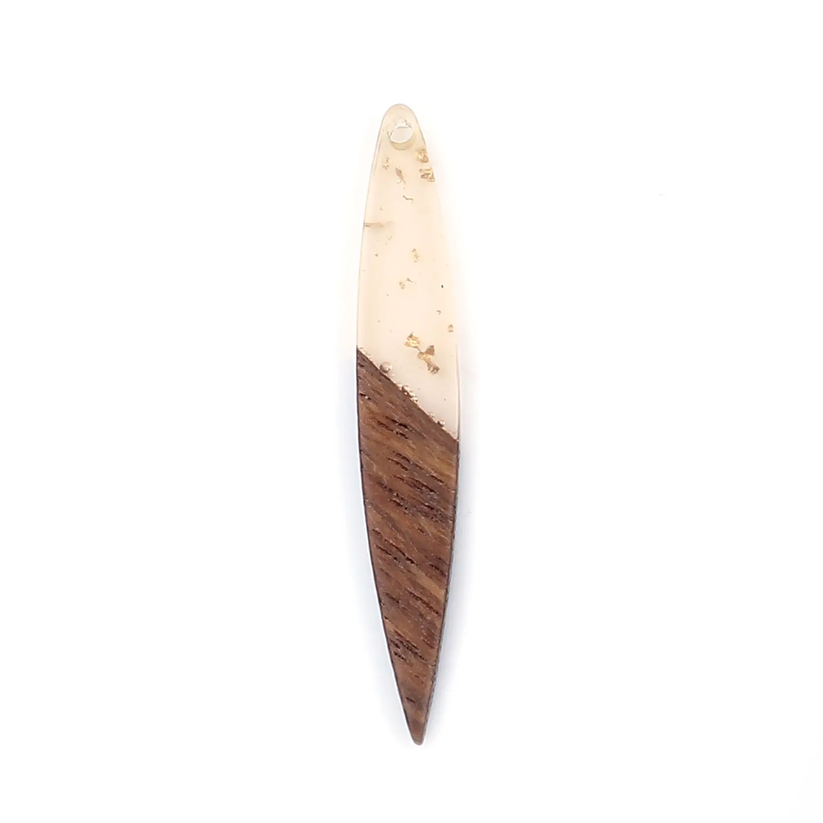 Resin & Wood Wood Effect Resin Pendants Strip Natural Charms For Diy Earrings Necklace Jewelry Making Findings 4.3cmx0.7cm, 3PCs