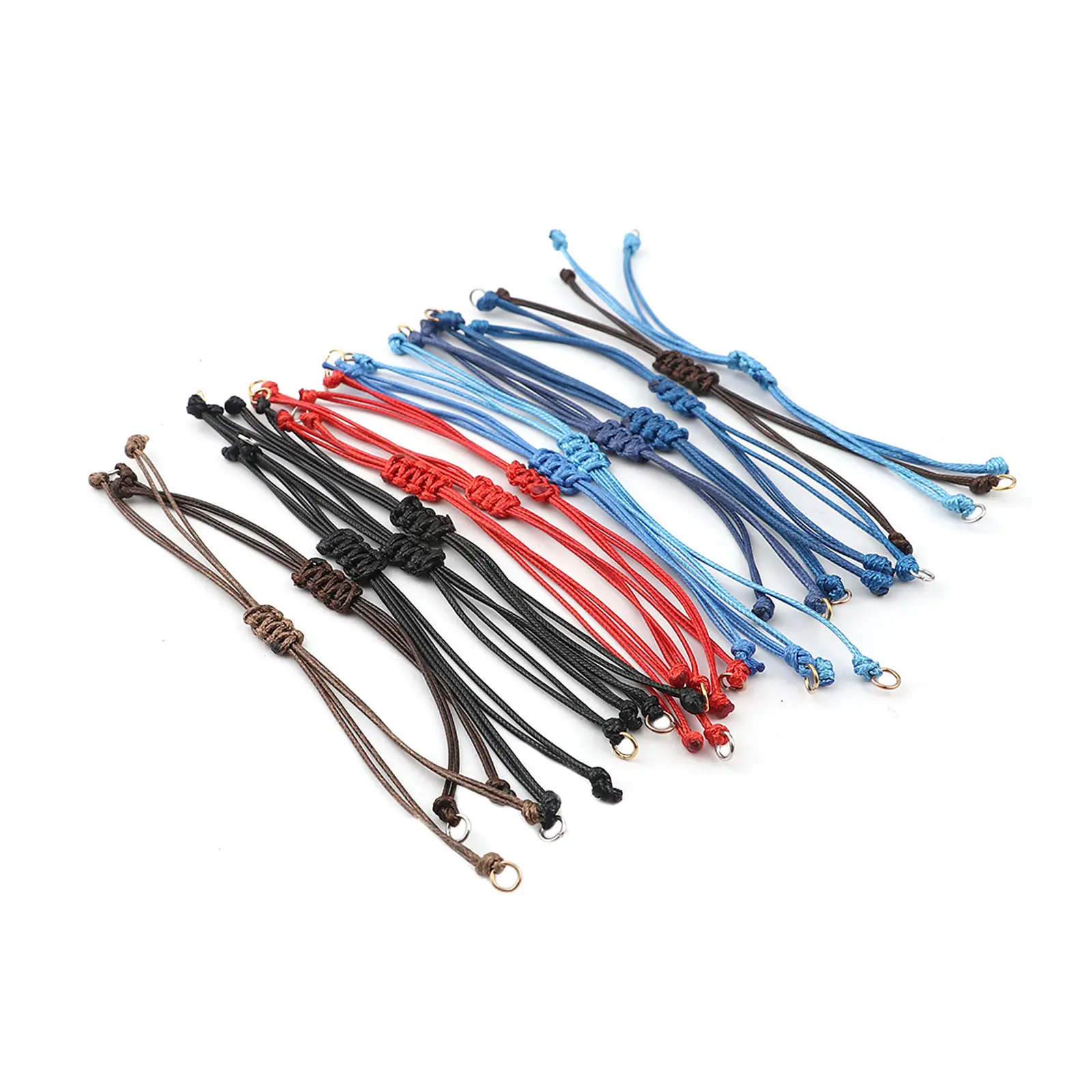 5PCs Multicolor Rope Lucky knots Bracelets Polyester Handmade Bangles Braiding Braided Bracelets Accessories Findings Adjustable
