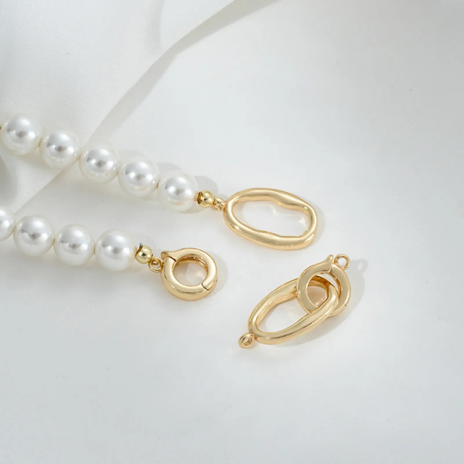2/6PCs Brass Connectors Clasp Circle Ring Metal Gold Plated For DIY Jewelry Making Findings Bracelet Necklace Accessories