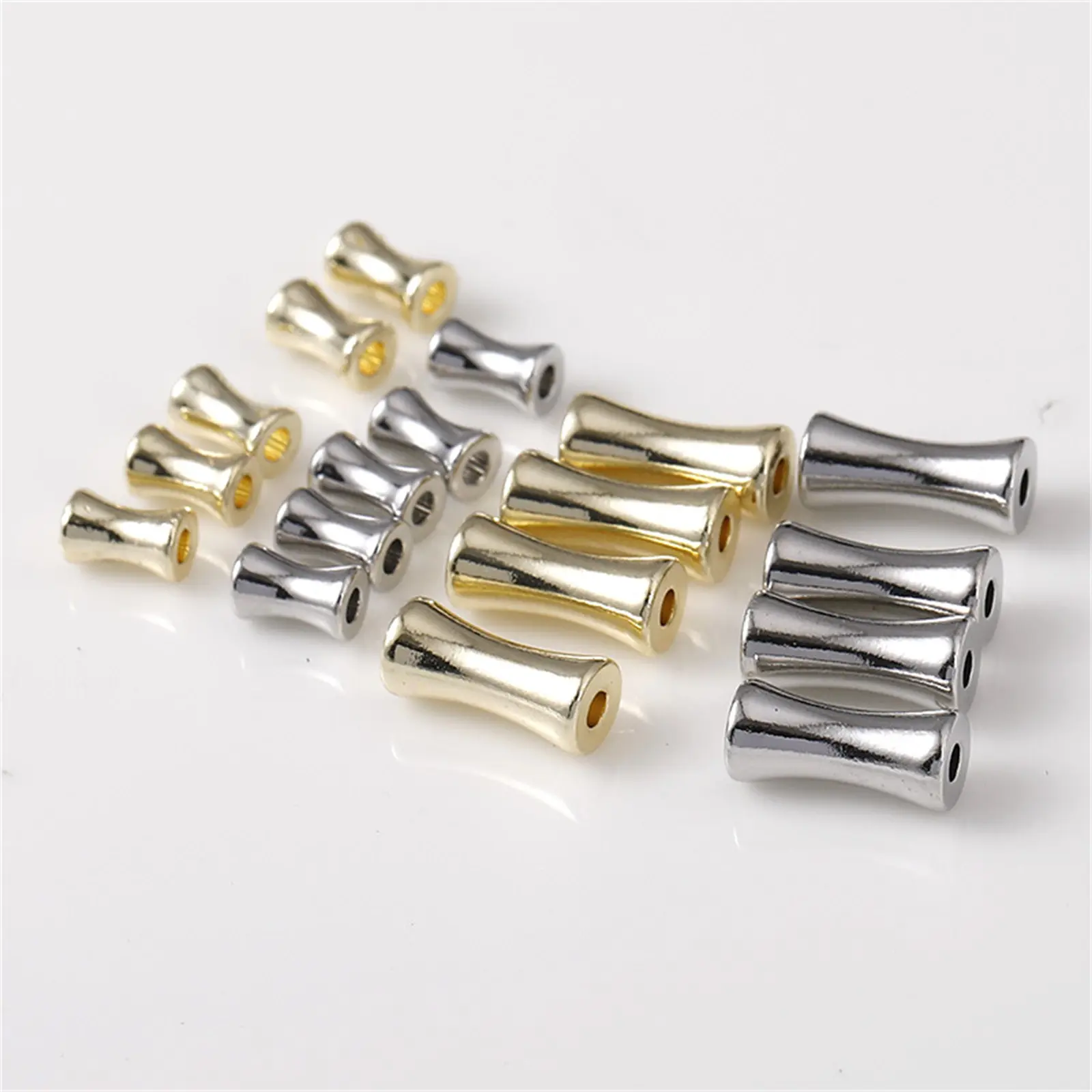 10/20Pcs Brass Beads For DIY Jewelry Making Bamboo-shaped Loose Spacer Handmade Bracelet Necklace Accessories Findings