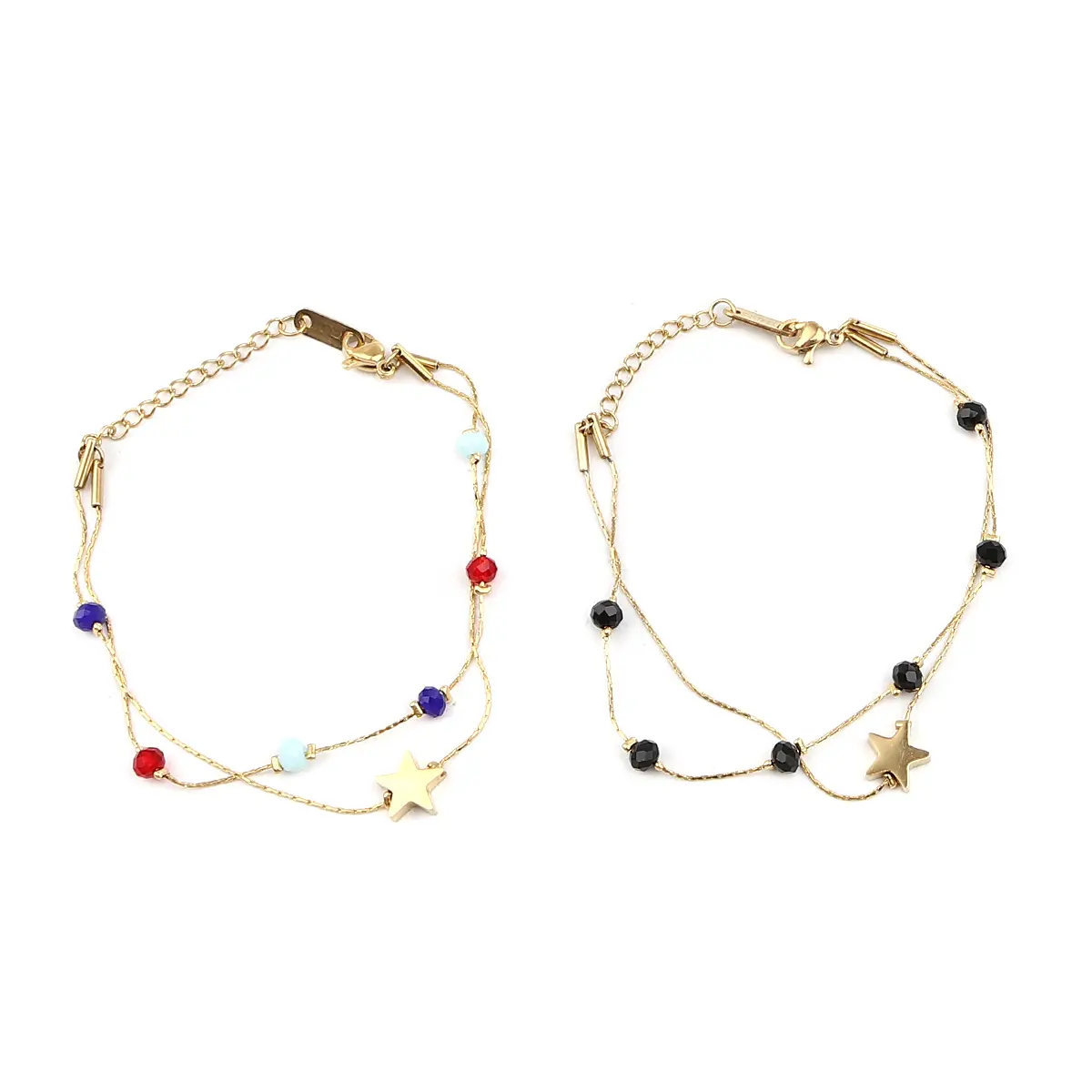New Stainless Steel Multilayer Vintage Bracelets Korean Female Bangles Double Bracelet For Women Wedding Jewelry ,1 Piece