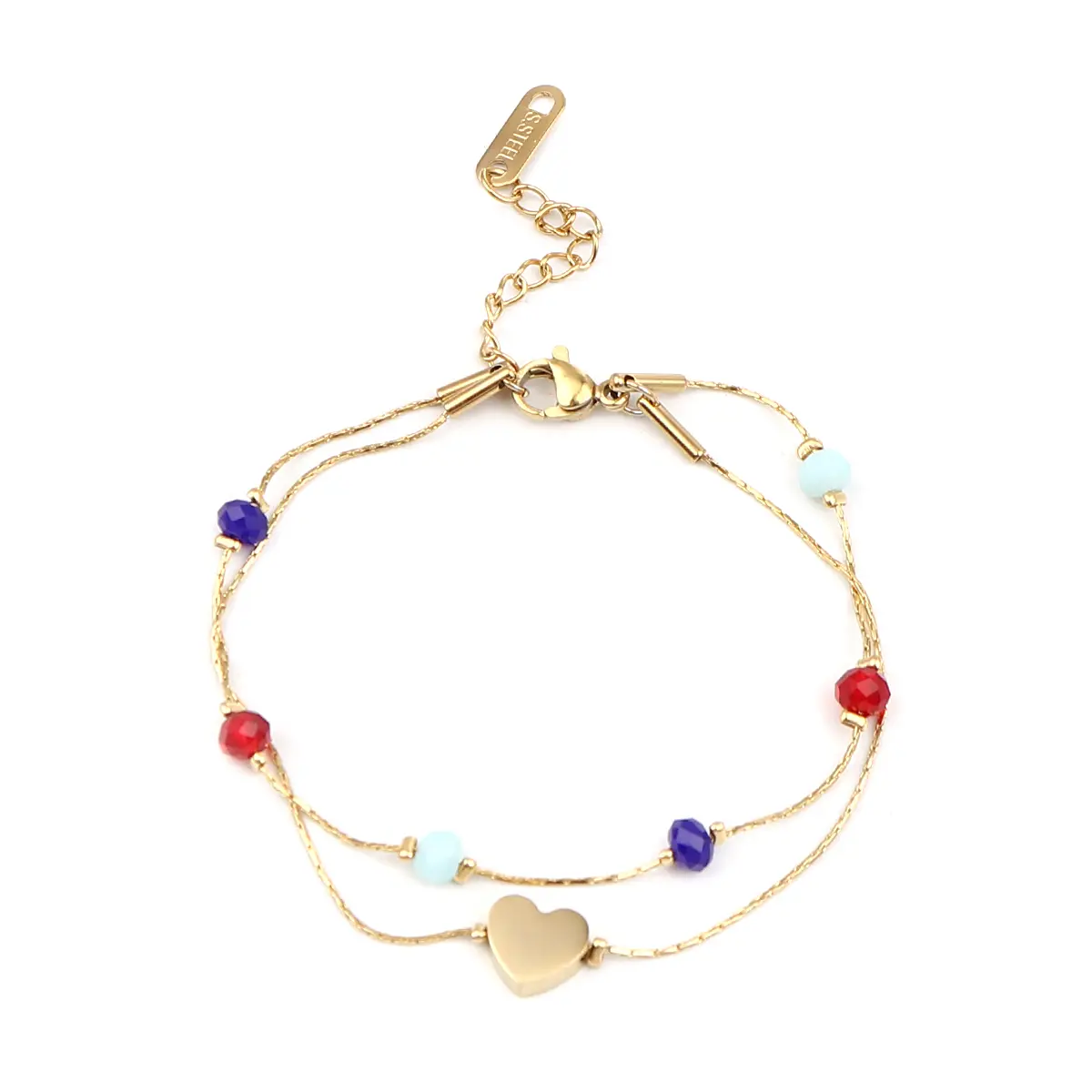 New Stainless Steel Multilayer Vintage Bracelets Korean Female Bangles Double Bracelet For Women Wedding Jewelry ,1 Piece