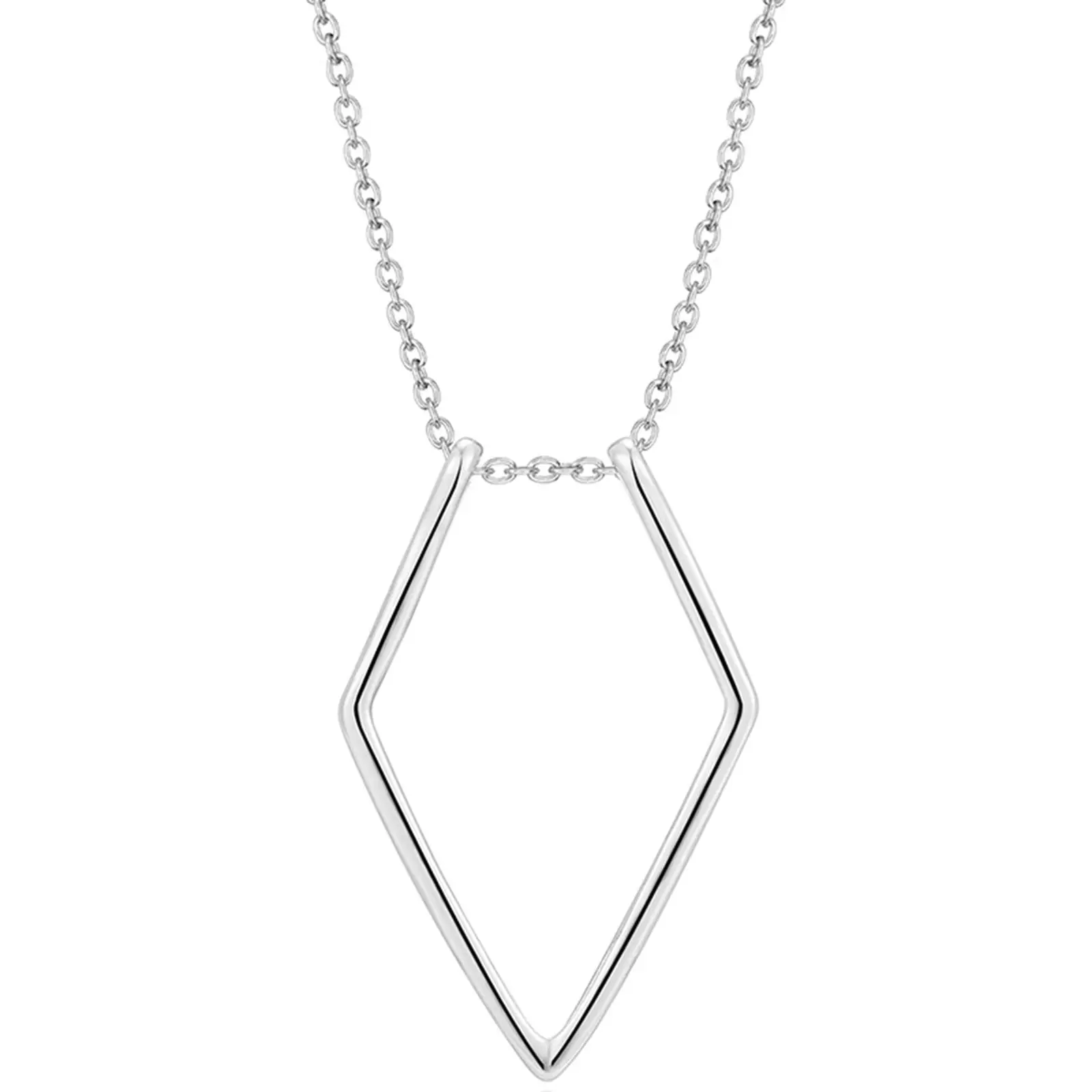 1Piece Fashion Necklace Geometric Simple Ring Holder Ring Pendant Necklace for Men Women Party Jewelry Neck Chain 45cm long