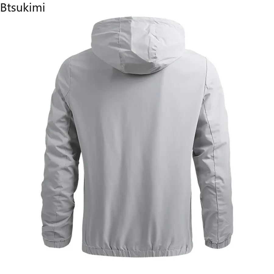 New 2025 Men's Hooded Jackets Spring Fashion Designer Coat Baseball Jacket Men Loose Windproof Casual Outdoor Sport Outerwear