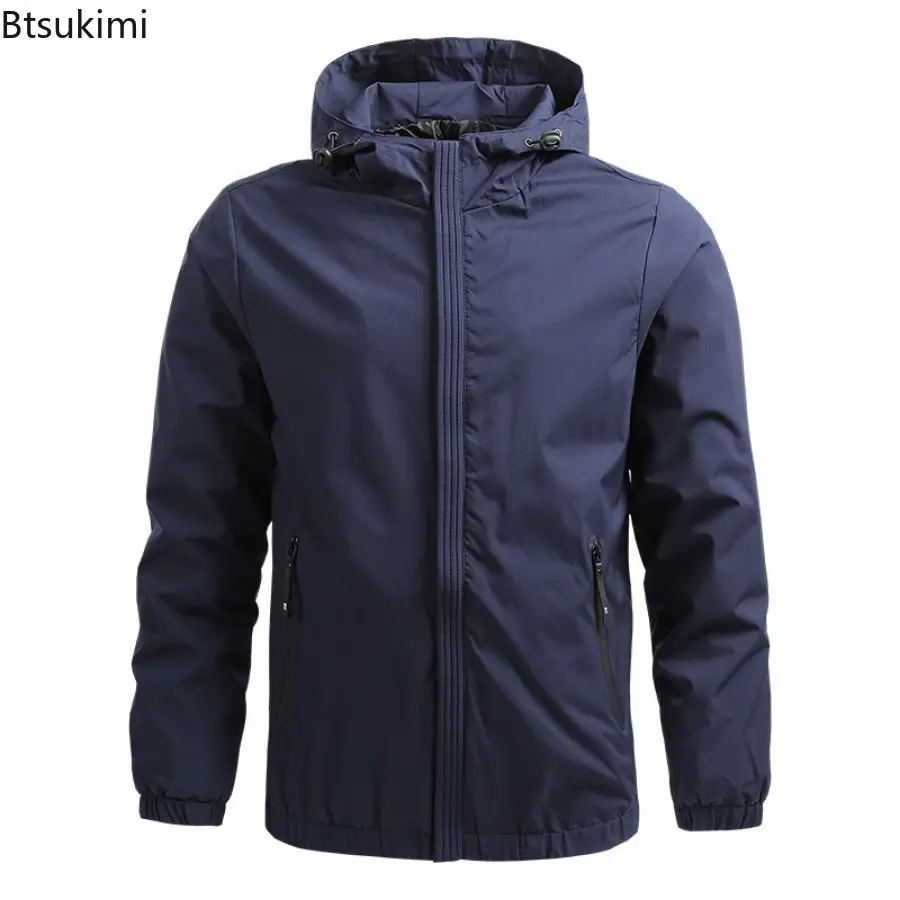 New 2025 Men's Hooded Jackets Spring Fashion Designer Coat Baseball Jacket Men Loose Windproof Casual Outdoor Sport Outerwear