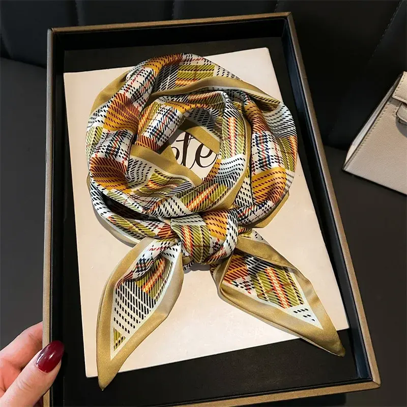 Headband Wraps Scarf Female Shawl Neckerchief Print Scarves Women Fashion Hairbands Small Long Ribbon Handle Bag Ties