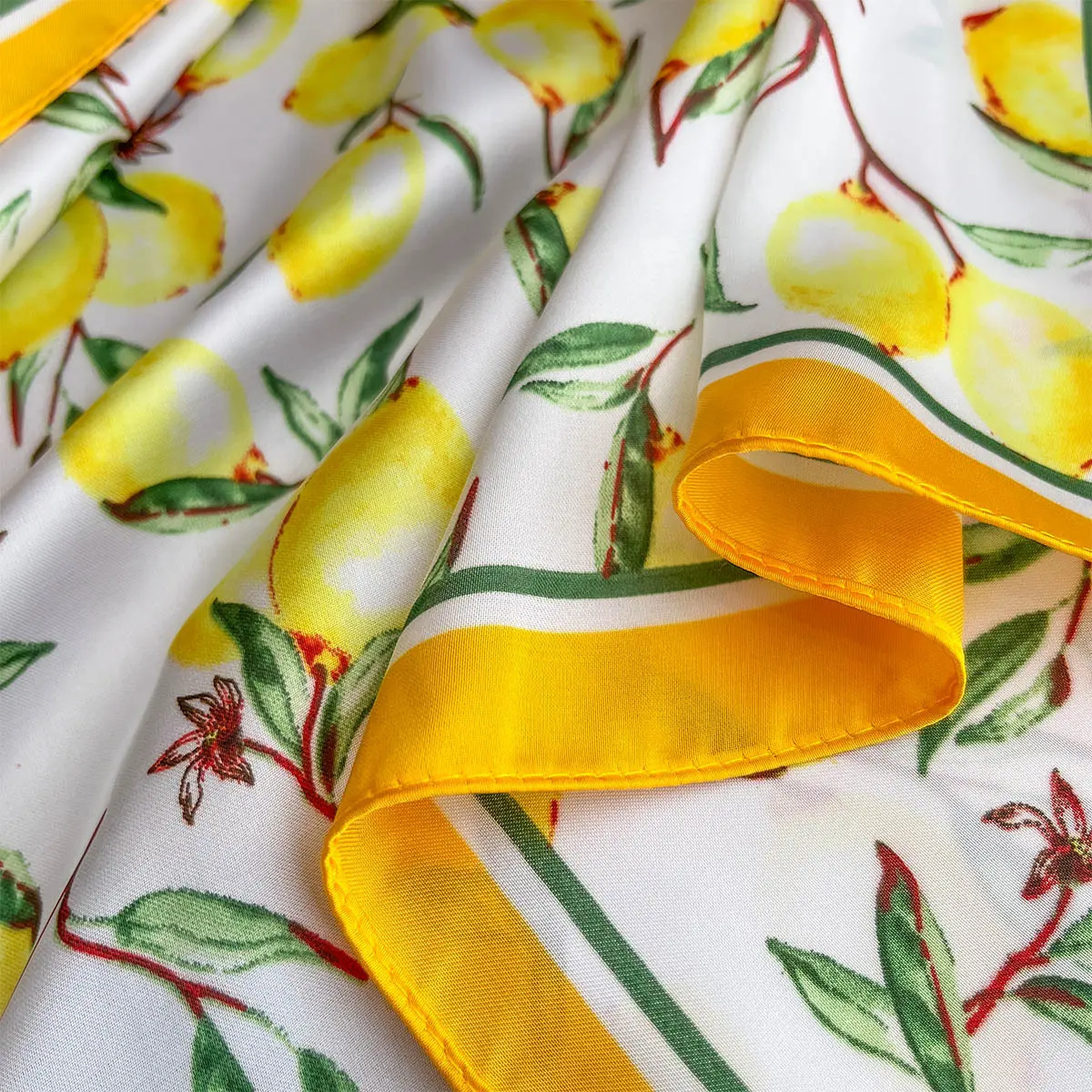 Floral Scarf Women Imitation Silk Square 70x70cm Shawl Wrap Foulard Lady Neck Kerchief Bandanas Hairband