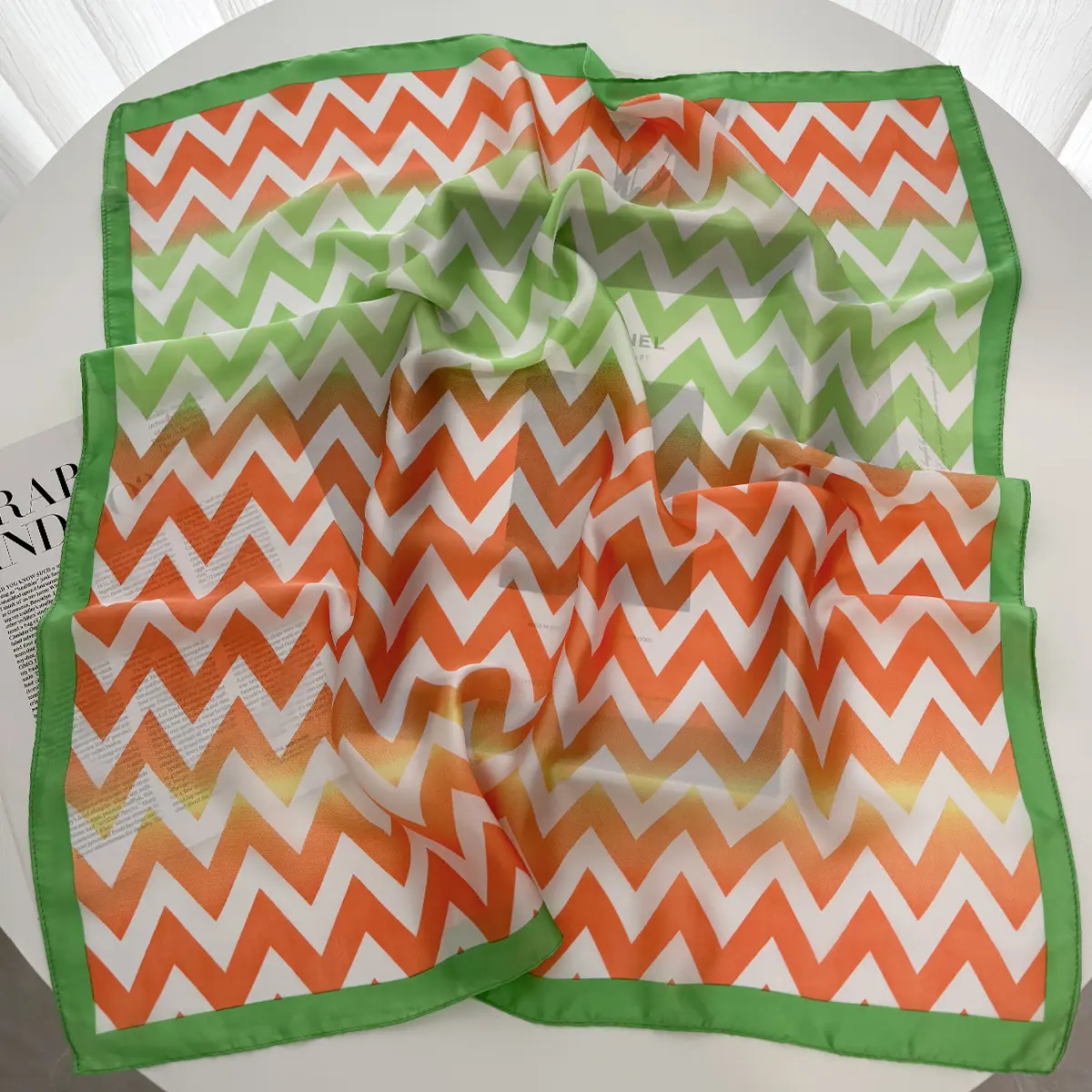 Luxury 2025 Satin Print Hair Scarf Women Kerchief Neck Tie Hand Wrist Foulard Shawl Wraps Head Hijab Bandana Echarpe