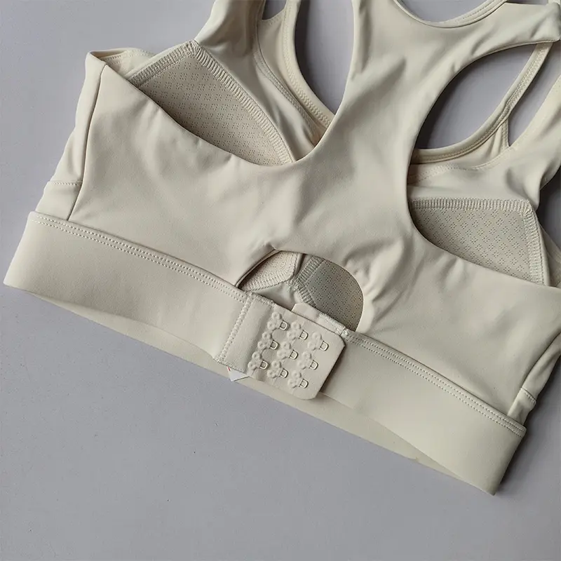 New Yoga Sports Underwear High Elastic Nude Sense Shock-proof Bra with Soft and Glutinous Integrated Fitness Vest Yoga Bras Suit
