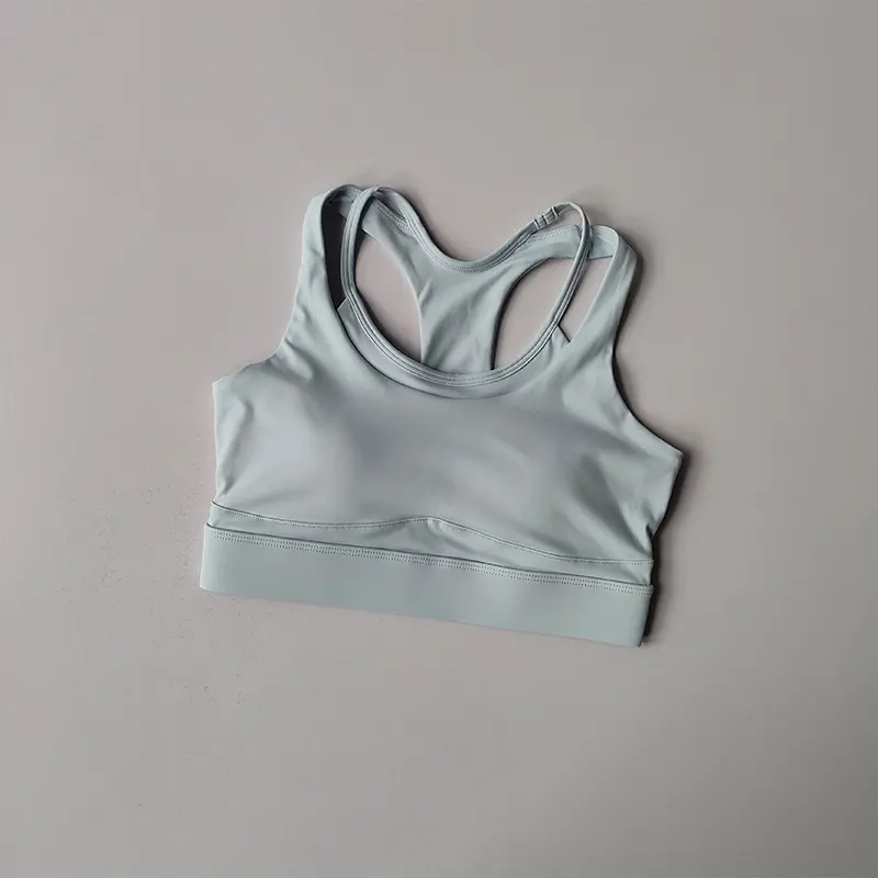 New Yoga Sports Underwear High Elastic Nude Sense Shock-proof Bra with Soft and Glutinous Integrated Fitness Vest Yoga Bras Suit
