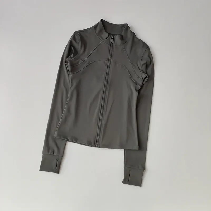 Zippered Sports Jacket for Women Yoga Suits Slim Fit Training for Jogging Long-sleeved Quick-drying Cardigan Jacket Top