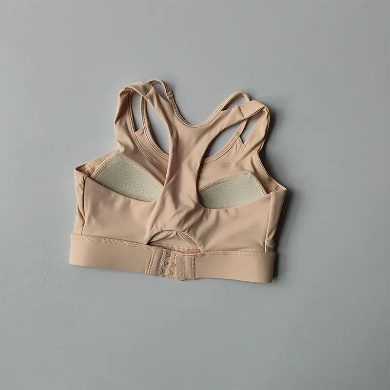 New Yoga Sports Underwear High Elastic Nude Sense Shock-proof Bra with Soft and Glutinous Integrated Fitness Vest Yoga Bras Suit