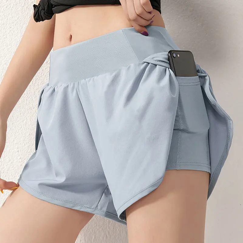 Sports Shorts for Women Anti-exposure Fitness Loose High-waist Yoga Pants Slimming Jogging Pants Outside Casual Pants Summer