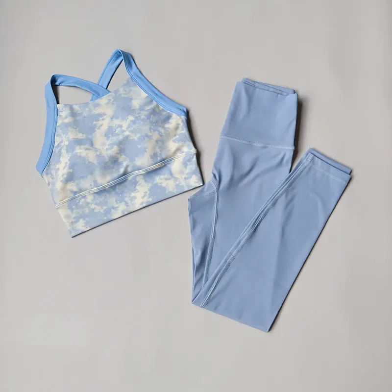 2PCS Yoga Suit Tracksuit Sports Bra High Waist Leggings Shorts Outfit Gym Set Fitness Workout Clothes Push Up Sportswear Suit