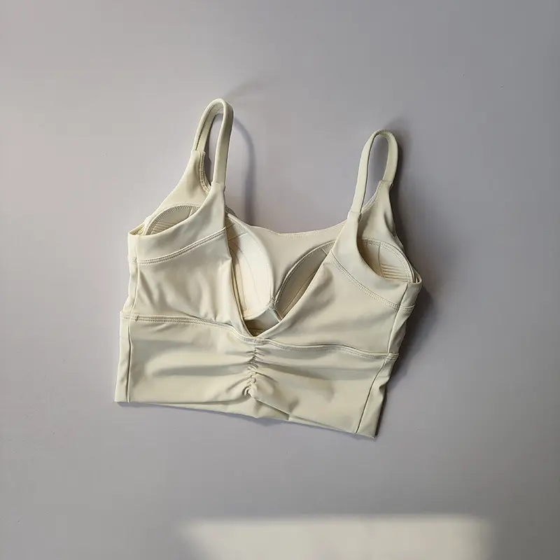 High-intensity Integrated Sports Underwear Gathering Shock-proof Yoga Bra Breathable Zipped Breasts Running Fitness Suit Vest