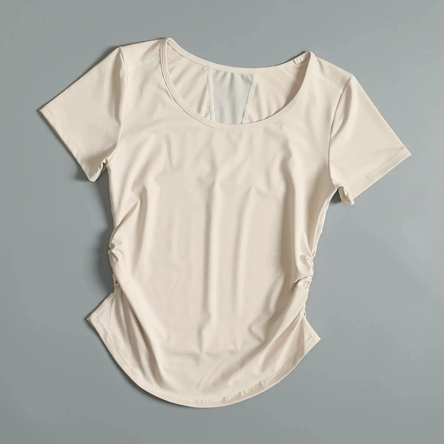 New Summer Cool Sunscreen Sports Top for Women's Mesh Breathable Quick-drying Yoga Suit Short-sleeved Slimming Fitness Suit