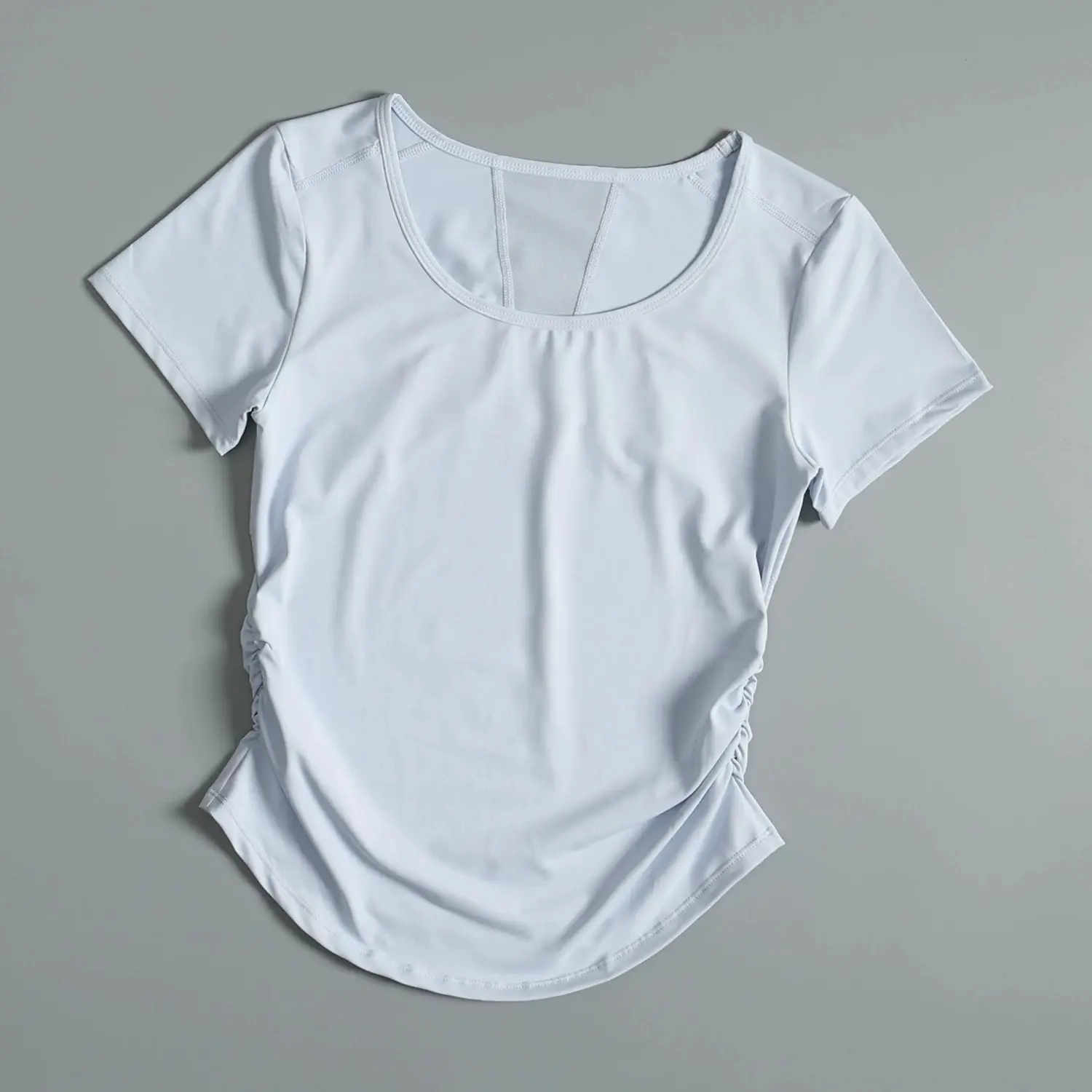 New Summer Cool Sunscreen Sports Top for Women's Mesh Breathable Quick-drying Yoga Suit Short-sleeved Slimming Fitness Suit
