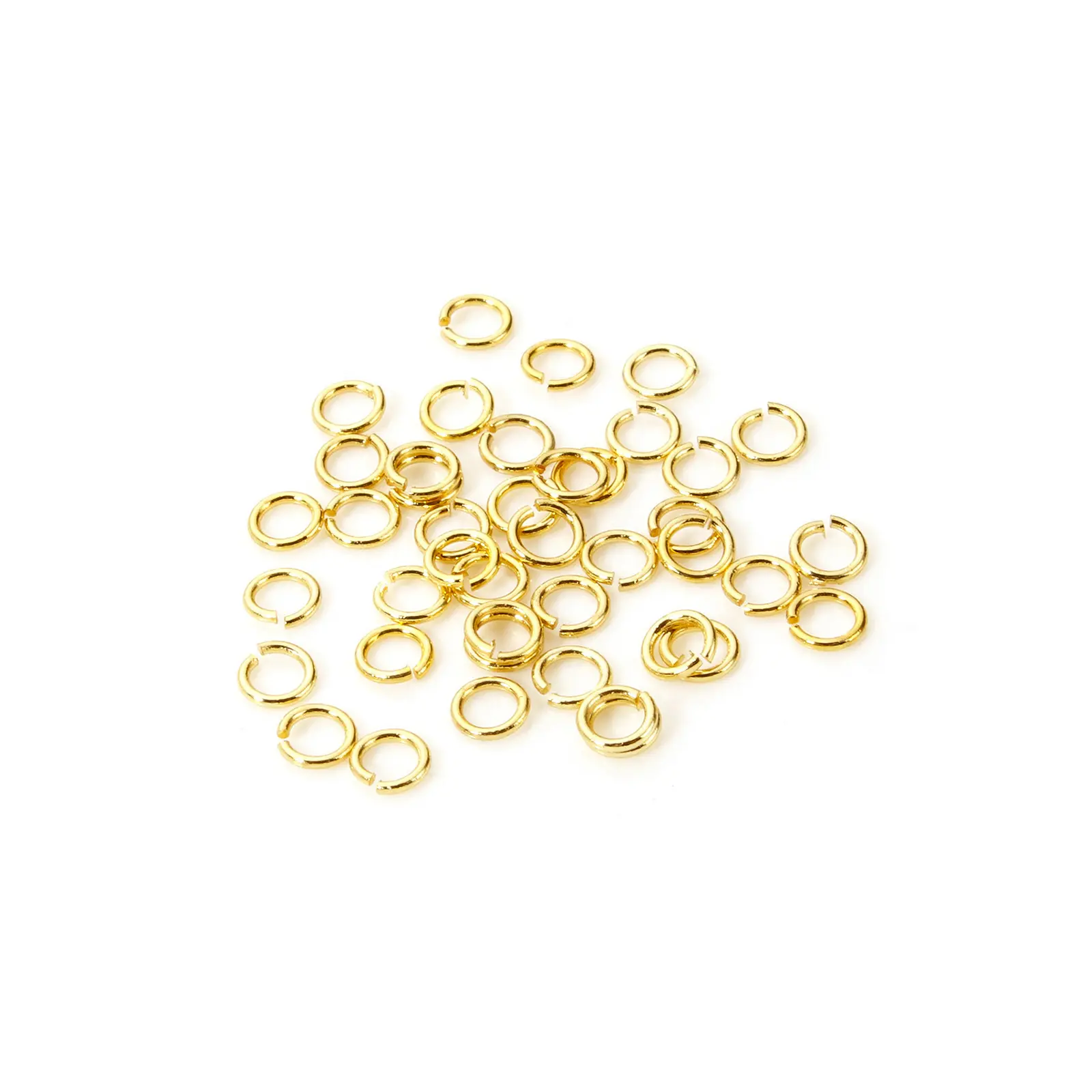 50-200 PCs 3mm-10mm Brass Open Jump Rings Findings Round Disc Real Gold Plated Connectors For DIY Making Jewelry Findings