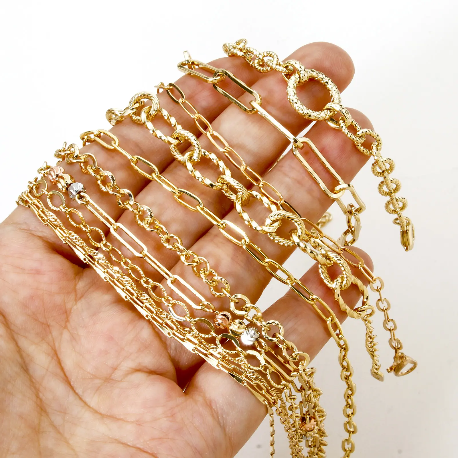1 Piece Brass Simple Link Chain Necklace For DIY Jewelry Making 18K Gold Plated With Lobster Claw Clasp Men Women Fashion Gifts