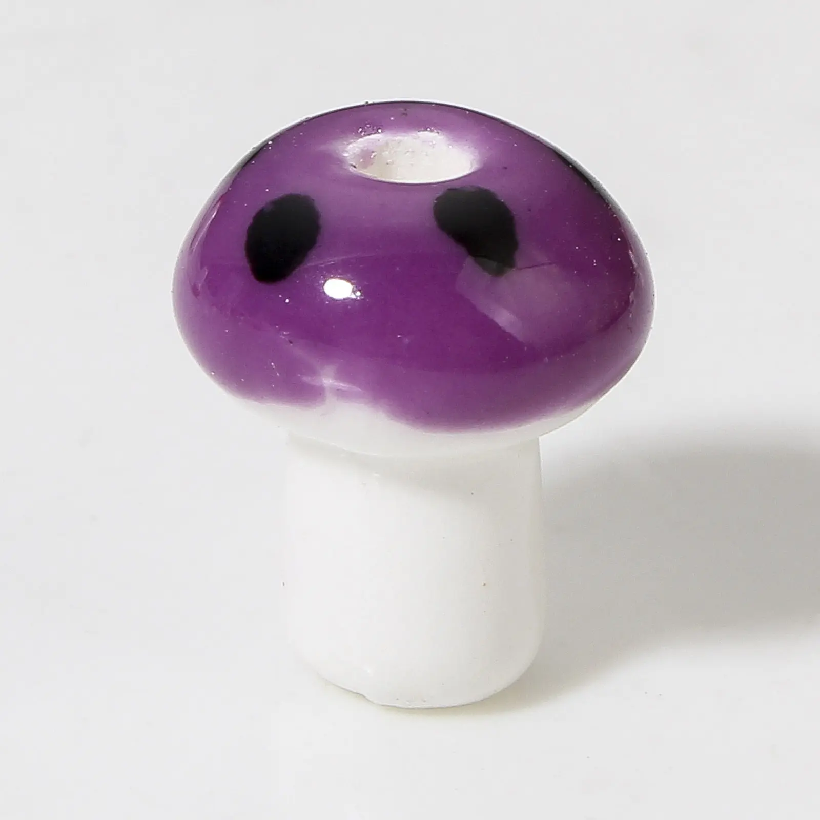 10 PCs Ceramic Beads For DIY Charm Jewelry Making Mushroom Multicolor 3D About 12mm x 10mm, Hole: Approx 2mm