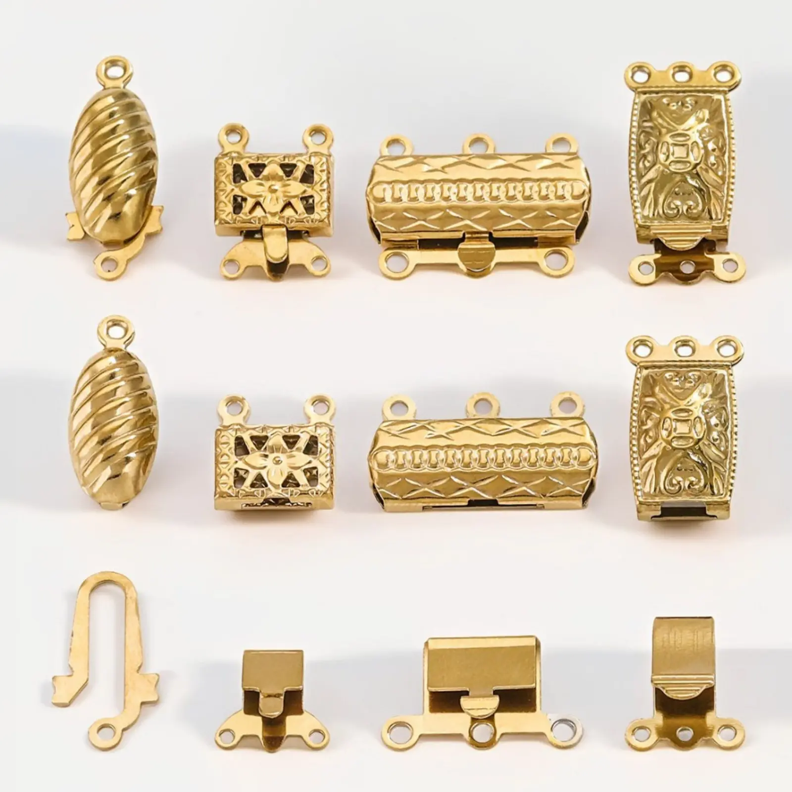 10 Piece 304 Stainless Steel Pinch Clasp For Necklace Jewelry Making