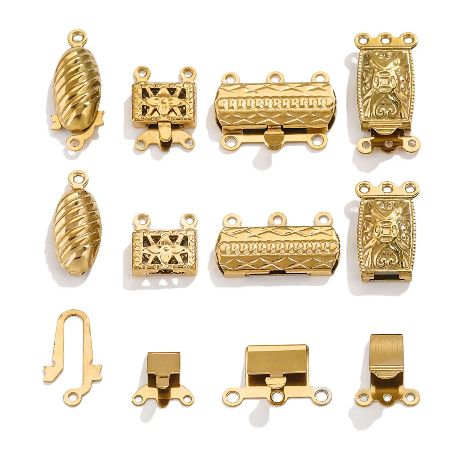 10 Piece 304 Stainless Steel Pinch Clasp For Necklace Jewelry Making
