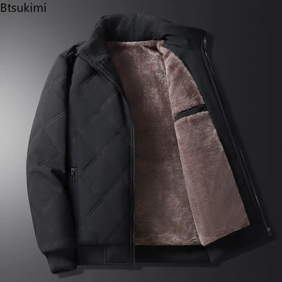 2025 Mens Parka Men's Jacket Winter New Down Jacket Solid Color Warm Jackets Men Fashion Business Leisure Versatile Coat M-5XL